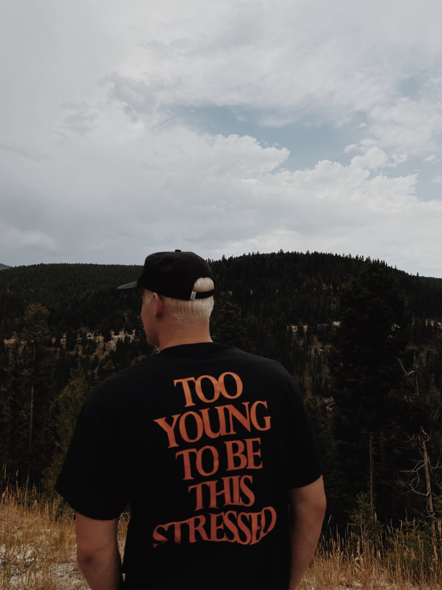 Too Young To Be This Stressed - T Shirt Black