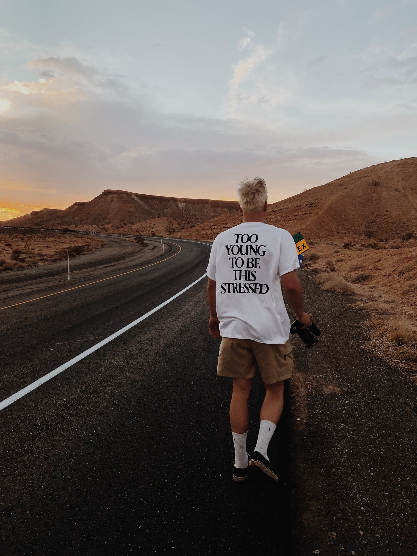 Too Young To Be This Stressed - T Shirt White